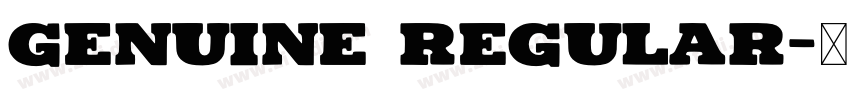 GENUINE Regular字体转换